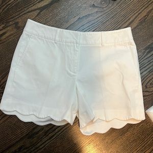 White scalloped shorts!